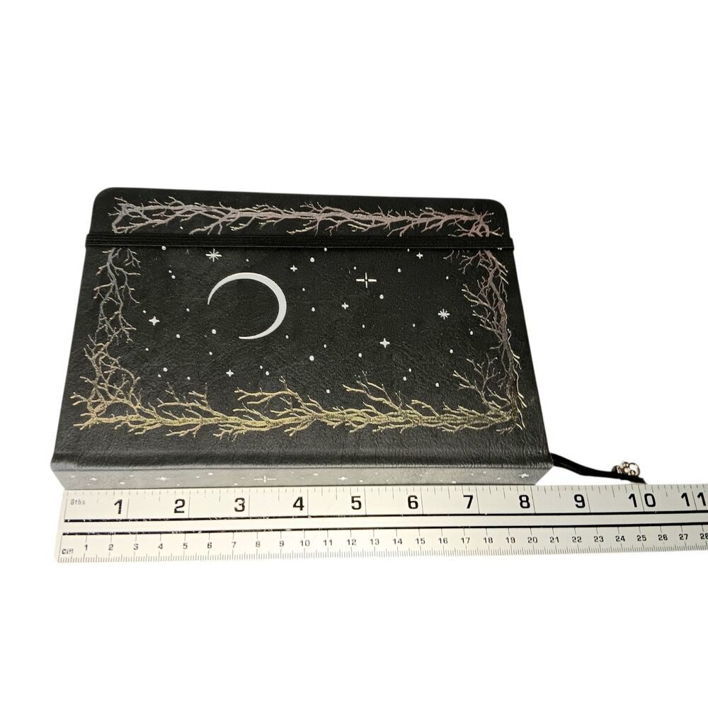Archer & Olive Haunted Hollow Journal Black W/ Silver Moon & Stars Dot Grid New - Picture 11 of 15